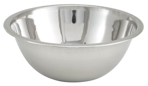Winco 3 Quart Mixing Bowl, Standard Weight, Stainless Steel