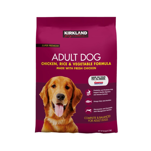 Kirkland Signature Super Premium Adult Dog Food, Chicken, Rice & Vegetable, 25 lbs