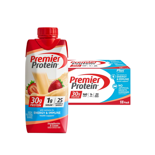 Premier Protein Shake, 30g Protein, Strawberries and Cream, 11 fl oz, 18 ct