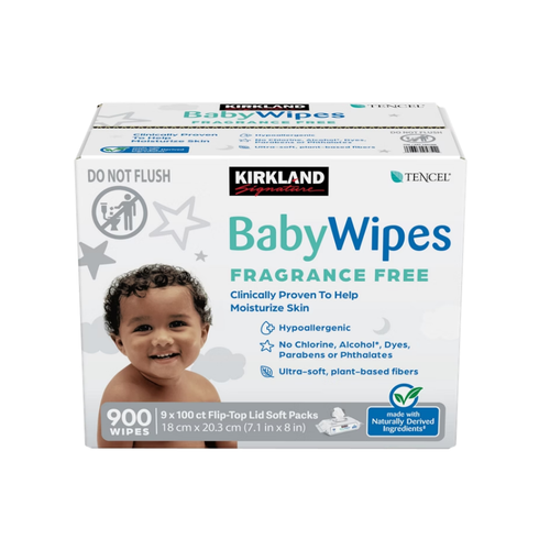 Kirkland Signature Baby Wipes, Fragrance Free, 900 ct