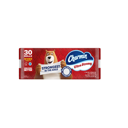 Charmin Ultra Strong Bath Tissue, Jumbo Roll, 2-Ply, 4.5" x 4", 220 Sheets, 30 ct