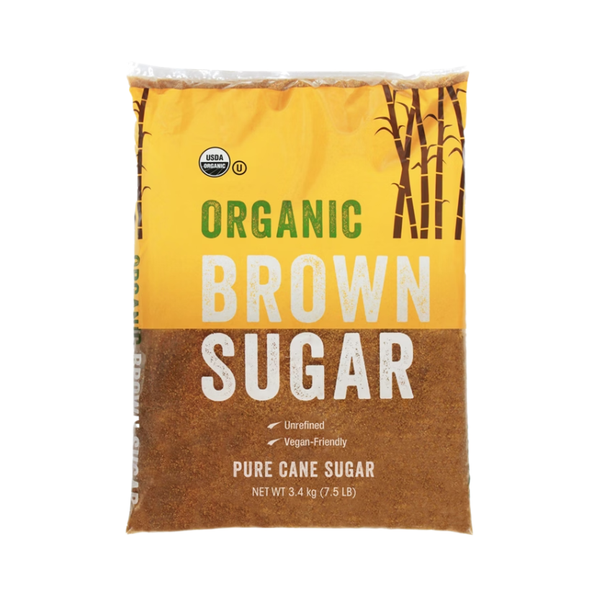 Organic Pure Cane Sugar, Brown, 7.5 lbs