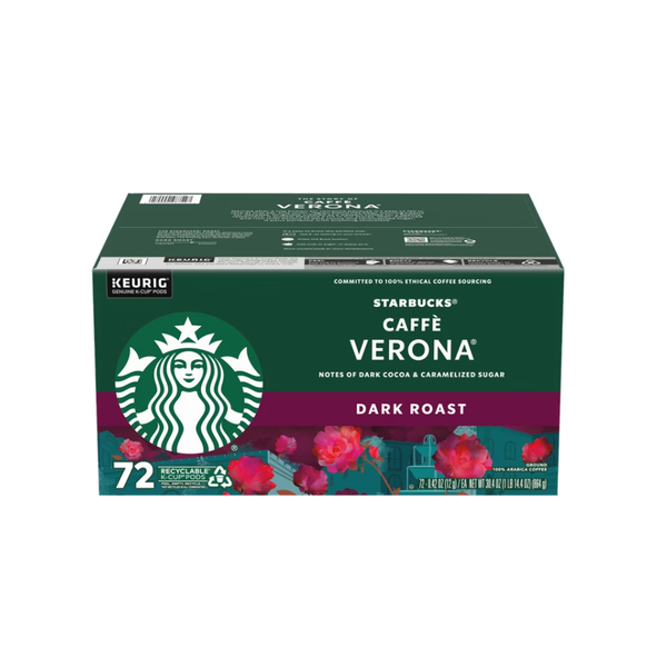 Starbucks Caffè Verona Coffee, Dark Roast, Keurig K-Cup Pods, 72 ct