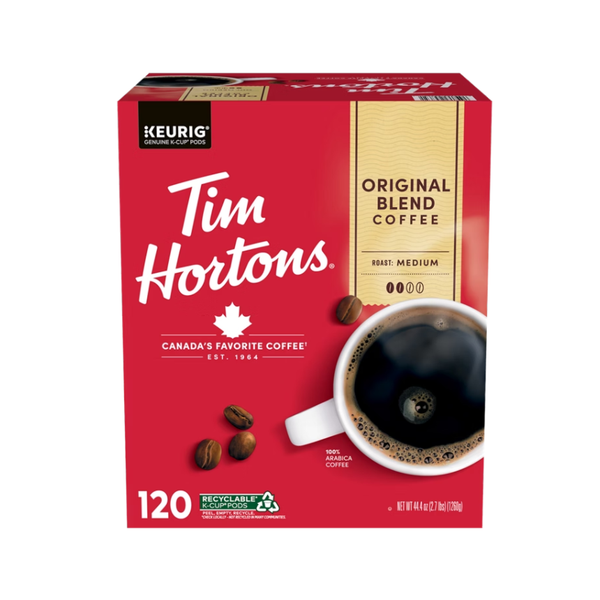 Tim Hortons Original Blend Coffee, Medium Roast, Keurig K-Cup Pods, 120 ct