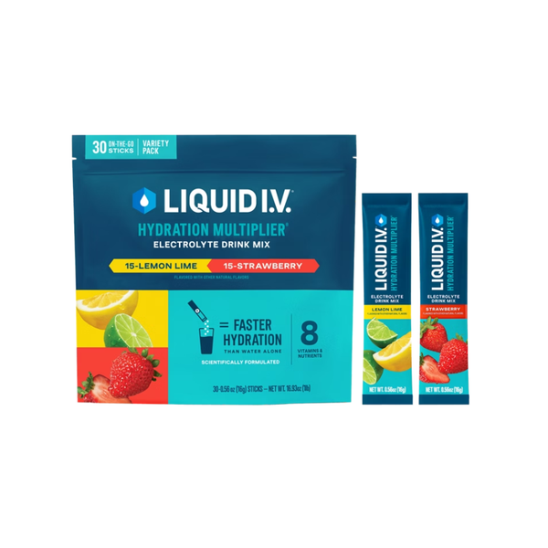 Liquid I.V. Hydration Multiplier Electrolyte Drink Mix, Variety Pack, 0.56 oz, 30 ct