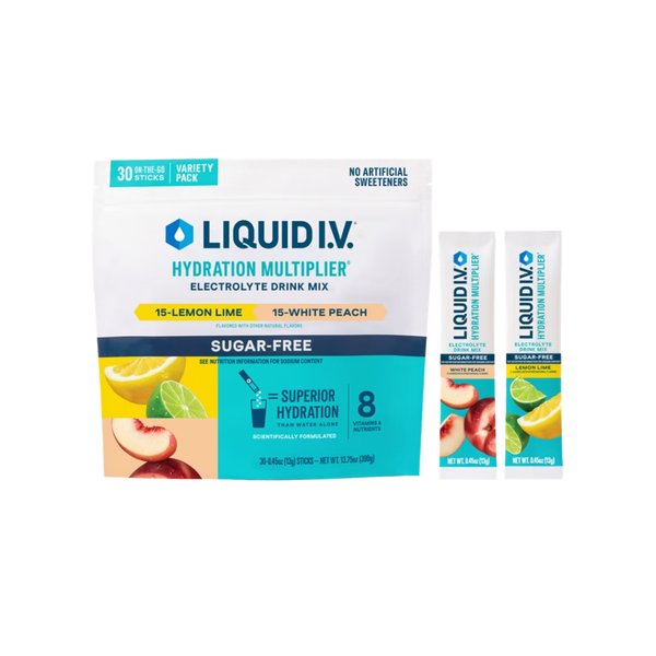 Liquid I.V. Hydration Multiplier Electrolyte Drink Mix, Sugar Free, Variety Pack, 0.45 oz, 30 ct
