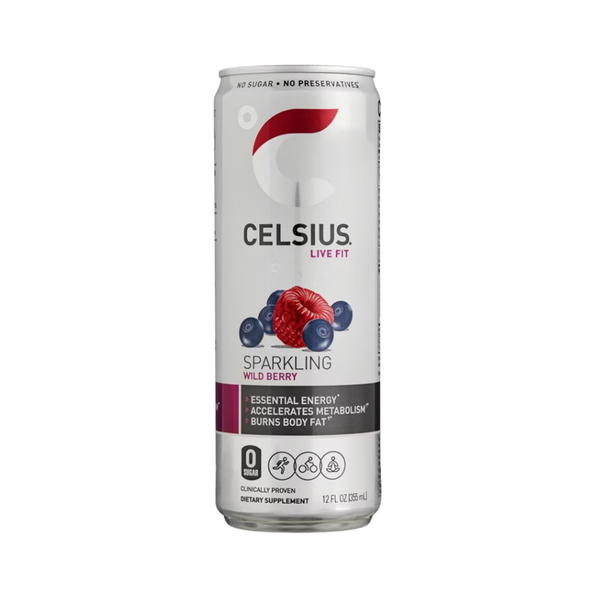 CELSIUS Energy Drink, Sparkling Wild Berry, 12 fl oz, 24 ct