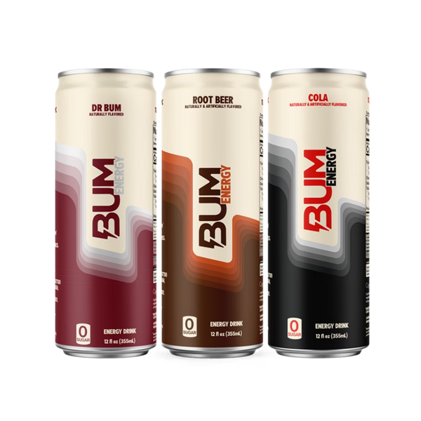BUM Energy Drink, Classic Soda Variety Pack, 12 fl oz, 18 ct