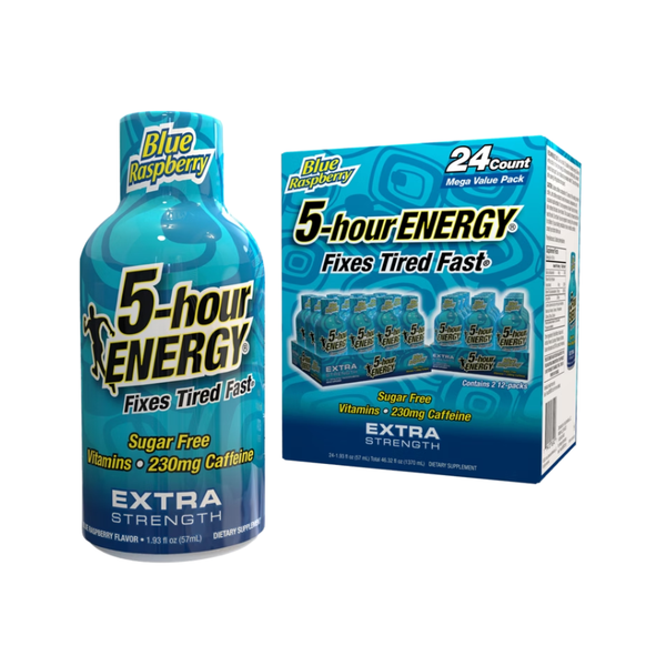 5-hour ENERGY Shot, Extra Strength, Blue Raspberry, 1.93 fl oz, 24 ct