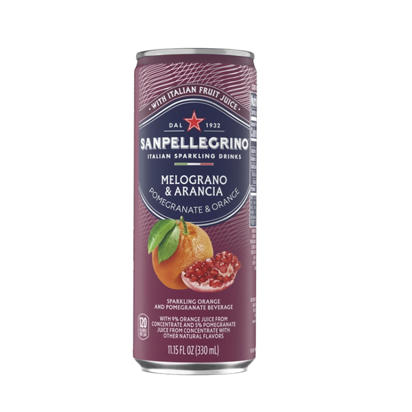 Sanpellegrino Italian Sparkling Drink, Pomegranate and Orange, 11.15 fl oz, 24 ct