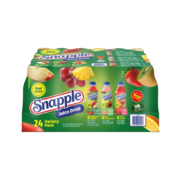 Snapple Juice Drink, All Natural, Variety Pack, 20 fl oz, 24 ct