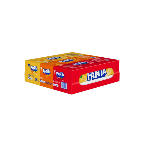 Fanta Soda, Variety Pack, 12 fl oz, 36 ct
