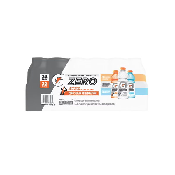 Gatorade Zero Sugar Thirst Quencher, Variety Pack, 20 fl oz, 24 ct
