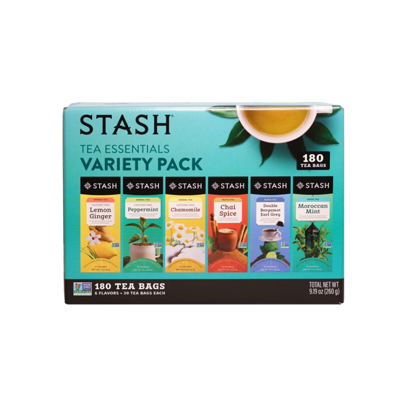 Stash Tea Essentials, Variety Pack, 180 bags