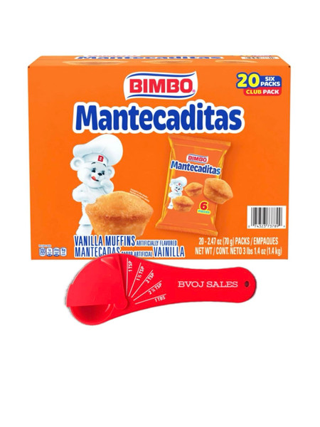 Bimbo Mantecaditas Muffins, Vanilla, 2.47 oz, 20 ct