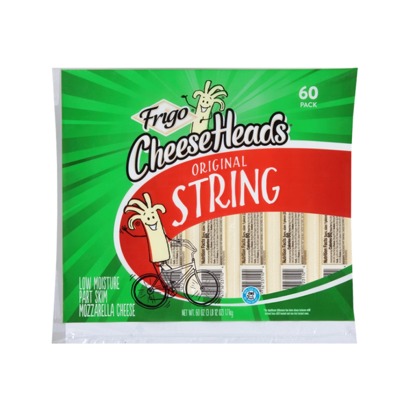 Frigo Cheese Heads String Cheese Sticks, Original, 1 oz, 60 ct
