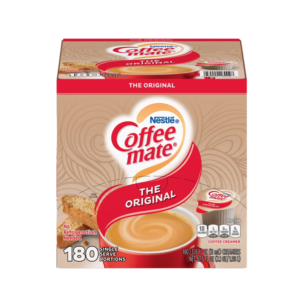 Coffee mate Liquid Coffee Creamer Singles, Non-Dairy, Original, 0.38 fl oz, 180 ct