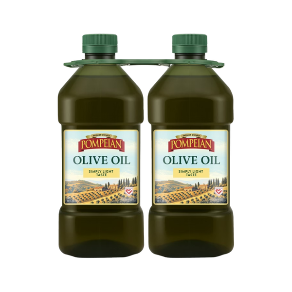 Pompeian Simply Light Taste Olive Oil, 2 Liter, 2 ct