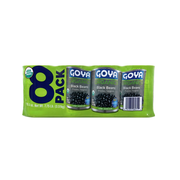 Goya Organic Black Beans, 15.5 oz, 8 ct