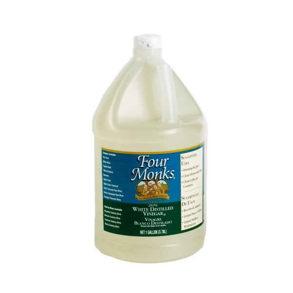Four Monks Distilled White Vinegar, 1 Gallon, 2 ct