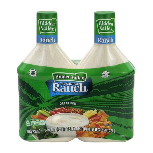 Hidden Valley Ranch Homestyle Dressing and Topping, 40 fl oz, 2 ct