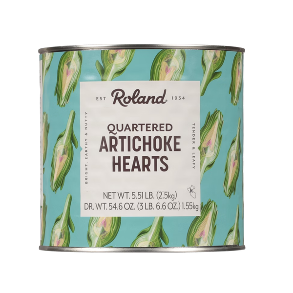 Roland Artichoke Hearts, Quartered, #10 can, 5 lbs 8 oz