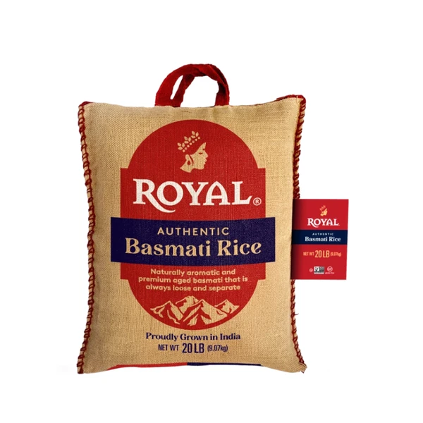 Royal Basmati Rice, Long Grain, 20 lbs