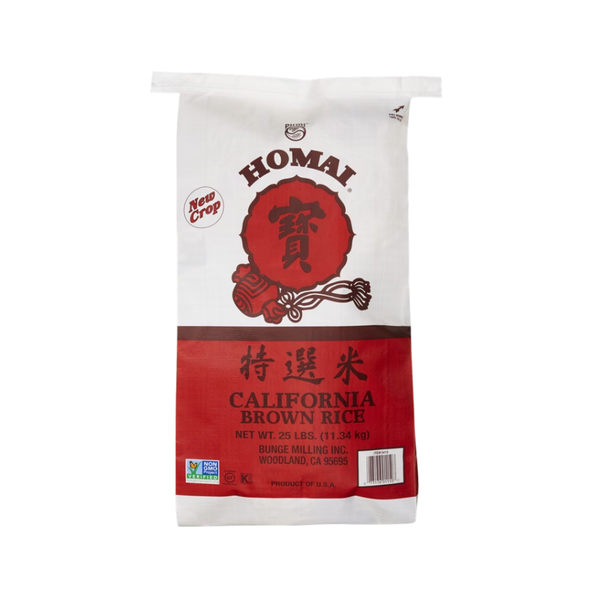 Bunge Homai California Brown Rice, 25 lbs