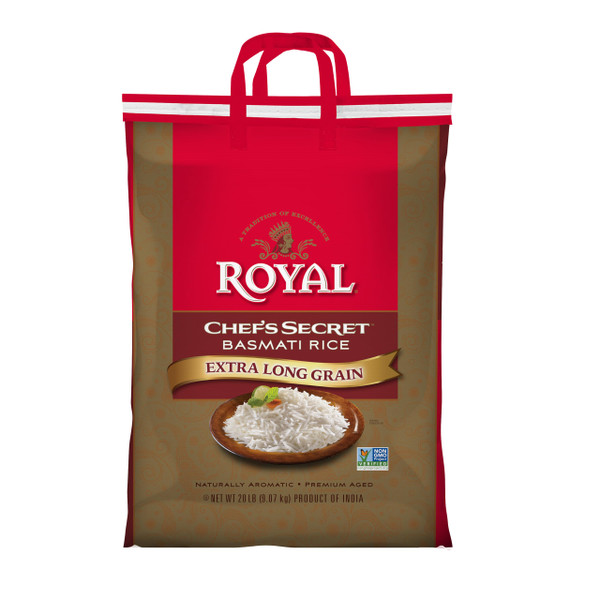 Royal Chef's Secret Basmati Rice, Extra Long Grain, 40 lbs