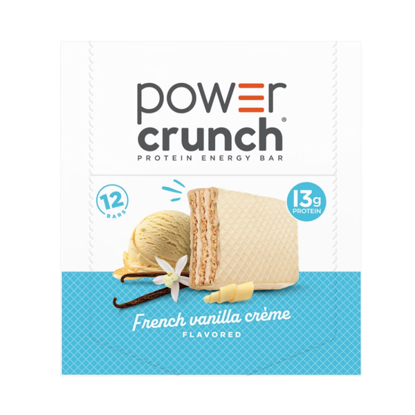 Power Crunch Protein Energy Bars, 14g Protein, French Vanilla, 1.4 oz, 12 ct