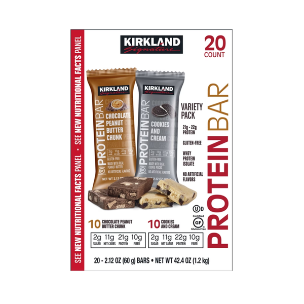 Kirkland Signature Protein Bar, Variety Pack, 2.12 oz, 20 ct