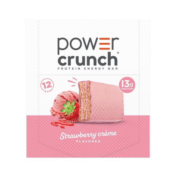 Power Crunch Protein Energy Bar, 13g Protein, Strawberry Creme, 1.4 oz, 12 ct