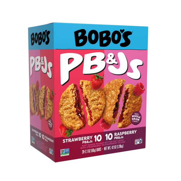 Bobo's PB&J's Oat Bar, Variety Pack, 2.1 oz, 20 ct