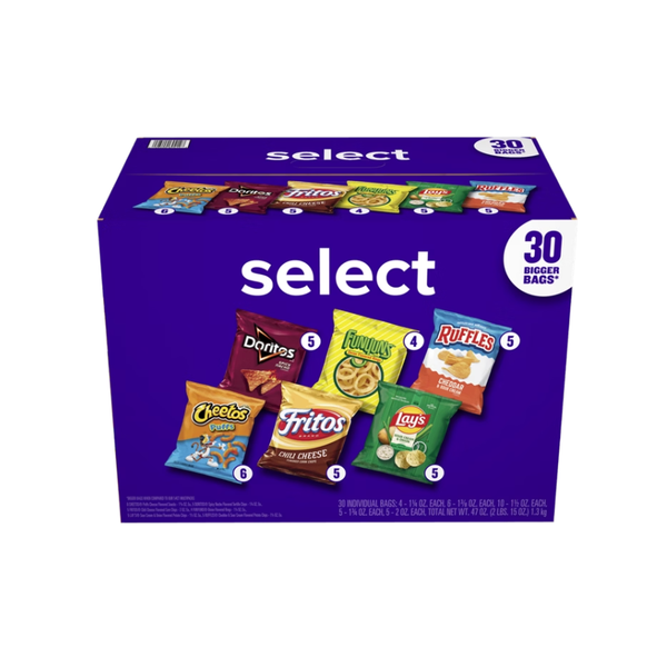 Frito-Lay Select Mix, Variety Pack, 30 ct
