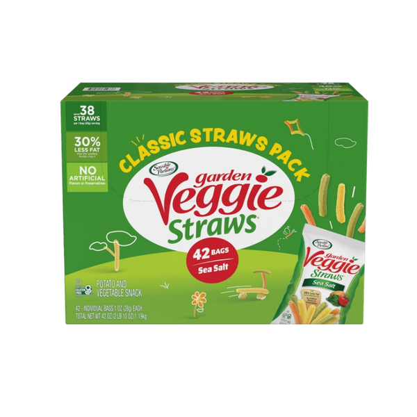 Sensible Portions Garden Veggie Straws, Sea Salt, 1 oz, 42 ct
