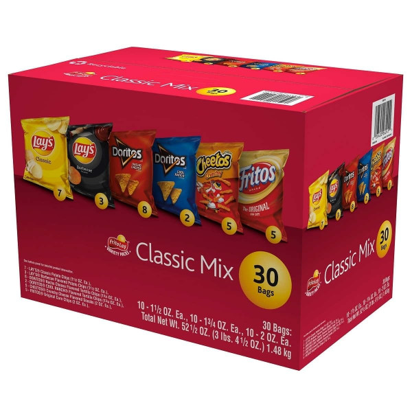 Frito-Lay Classic Mix, Variety Pack, 30 ct