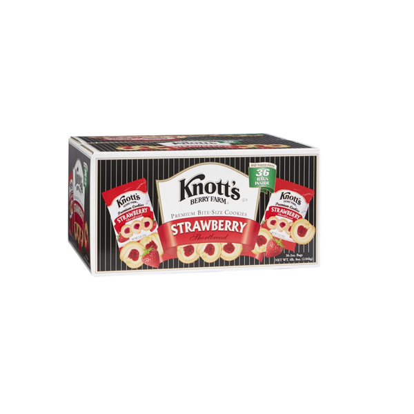 Knott's Berry Farm Premium Shortbread Cookies, Strawberry, 2 oz, 36 ct