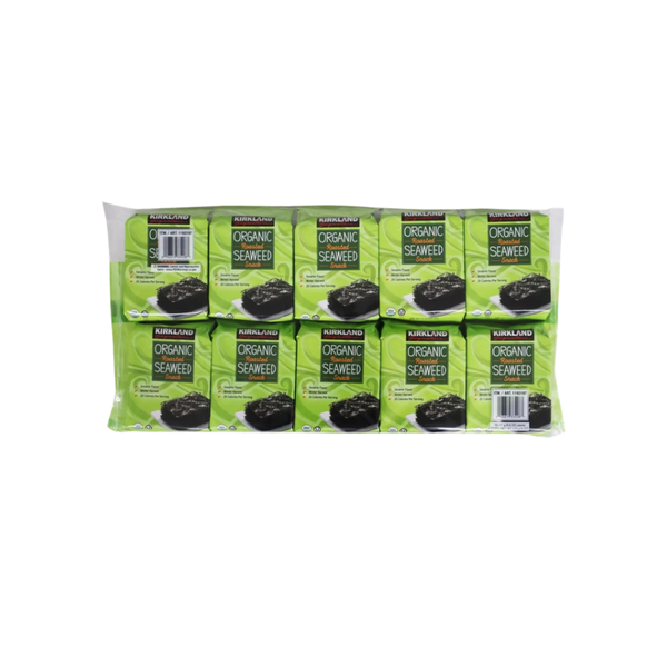 Kirkland Signature Organic Roasted Seaweed with Sesame Oil, 0.60 oz, 10 ct