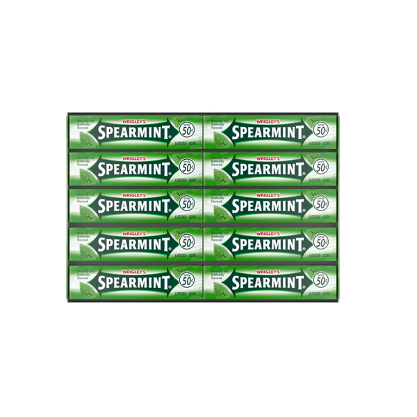 Wrigley's Spearmint Chewing Gum, Original 50 Cent Gum, 5 Sticks, 40 ct