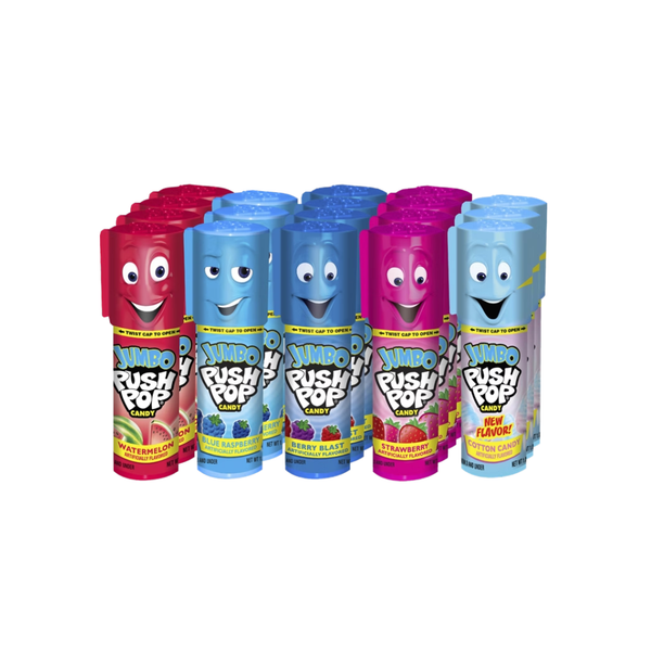 Bazooka Jumbo Push Pops, Variety Pack, 1.06 oz, 18 ct