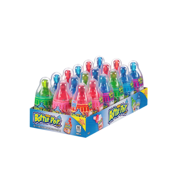 Bazooka Baby Bottle Pop Candy, Variety Pack, 1.1 oz, 18 ct