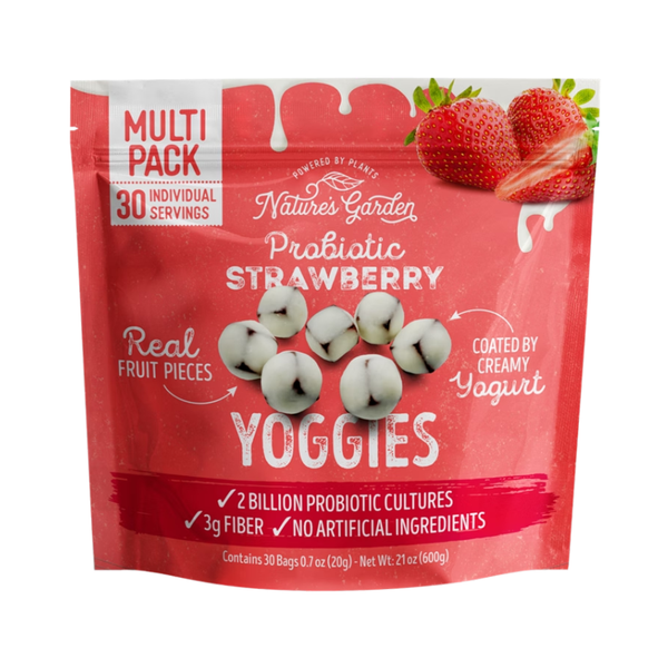 Nature's Garden Probiotic Yoggies, Strawberry, 0.7 oz, 30 ct