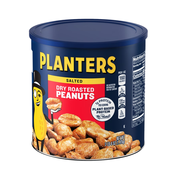 Planters Peanuts, Dry Roasted, 52 oz