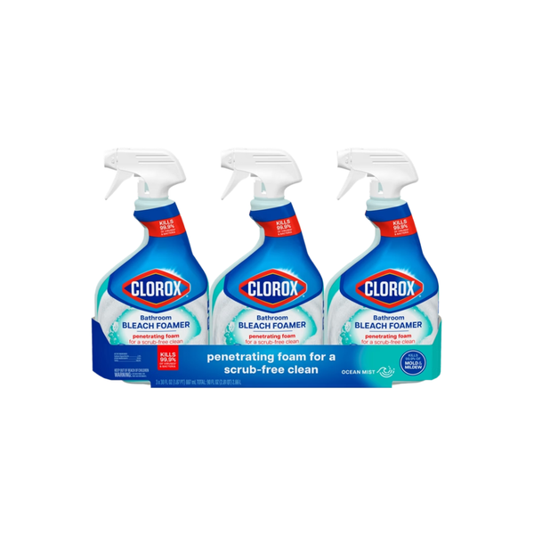 Clorox Bathroom Foamer with Bleach, OceanMist, 30 oz, 3 ct