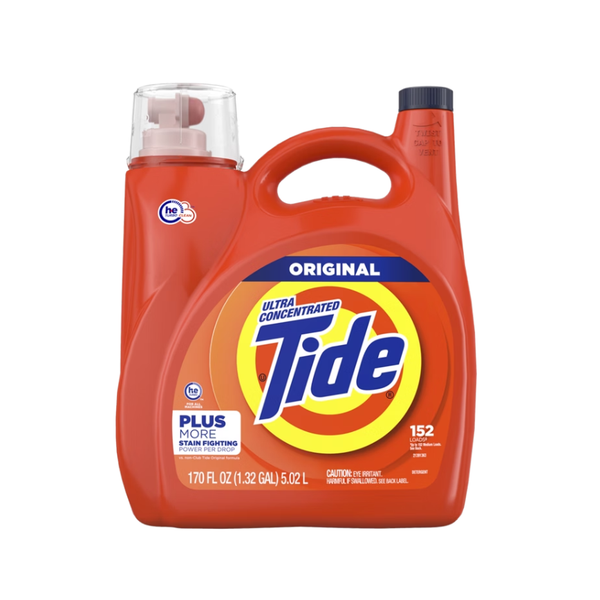 Tide Liquid Laundry Detergent, Ultra Concentrated, HE Compatible, Original Scent, 170 fl oz
