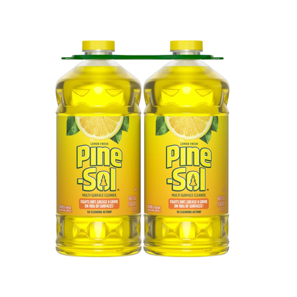 Pine-Sol Multi-Surface Cleaner, Lemon Fresh Scent, 60 fl oz, 2 ct