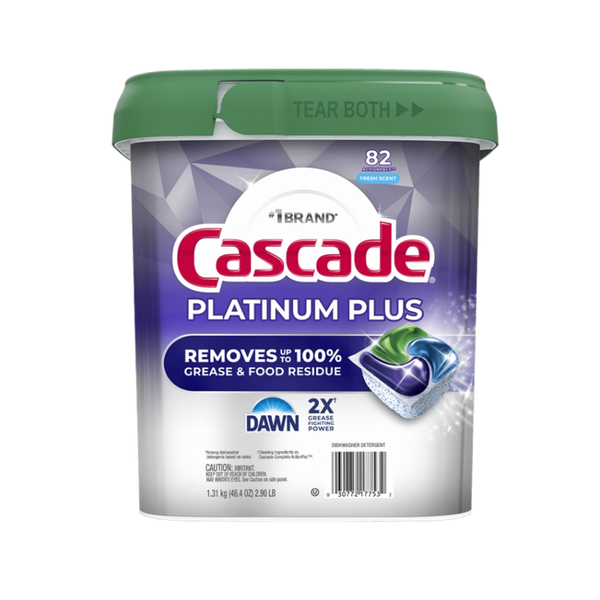 Cascade Platinum Plus Actionpacs, Fresh Scent, 82 ct
