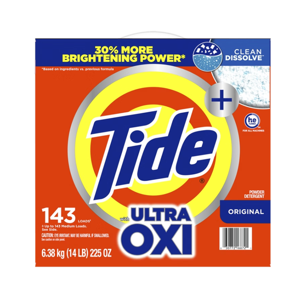 Tide Powder Laundry Detergent, Plus Ultra OXI, HE Compatible, Original Scent, 14 lbs