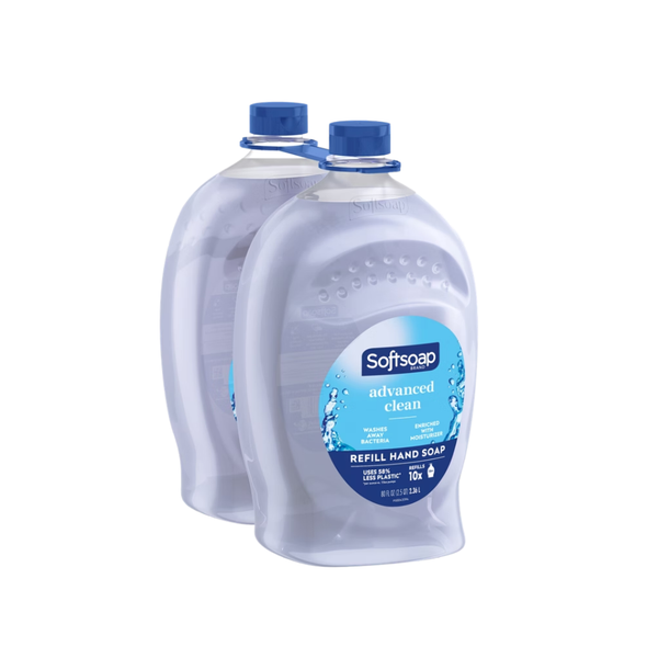 Softsoap Advanced Clean Liquid Hand Soap Refill, 80 fl oz, 2 ct