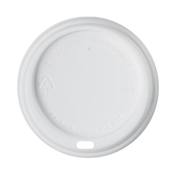 Home Graphic Packaging Poly Hot Cup Dome Lids, Soho, 10-24 oz, 600 ct